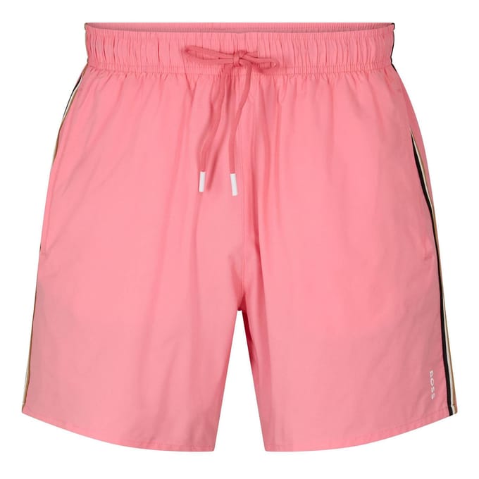 Boss Heren Iconic Logo Zwemshort (Lichtroze)