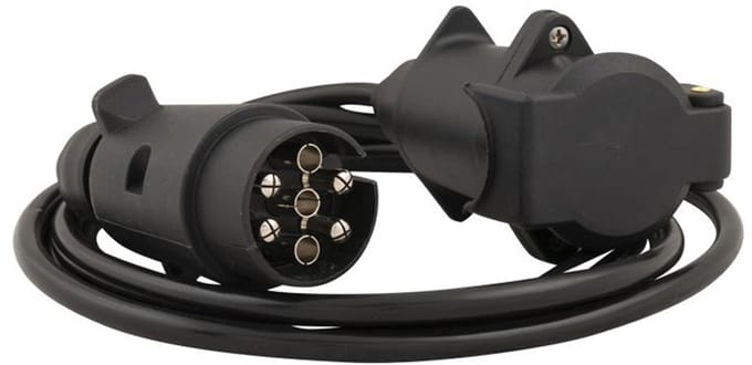 Verlengkabel 7-polig stekker/contra 2 meter 12V