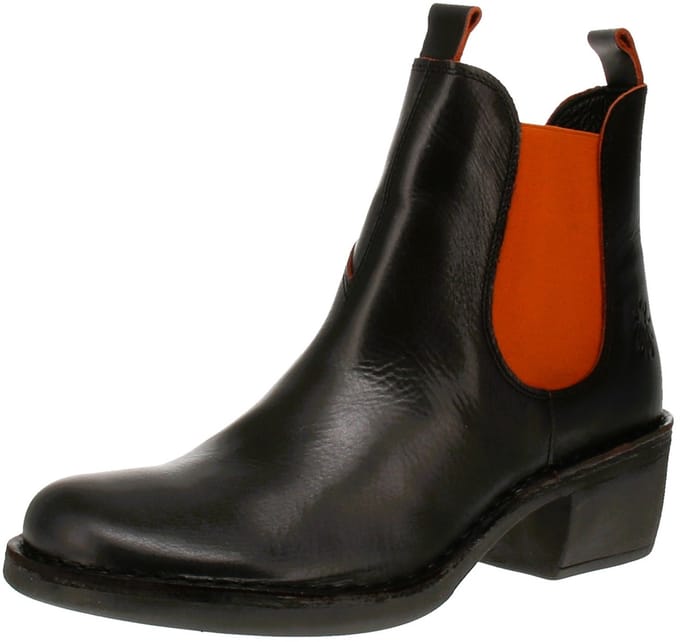 Fly London MEME030FLY - Chelsea Boot voor dames - Java-Zwart-Rood