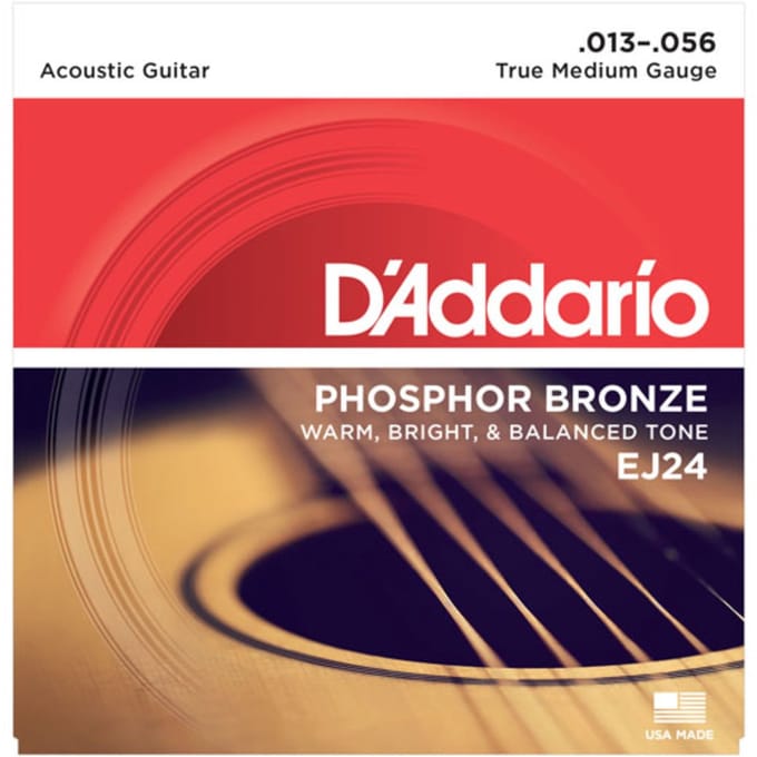 D'Addario EJ24 True Medium DADGAD Westernsnaren (13-56)