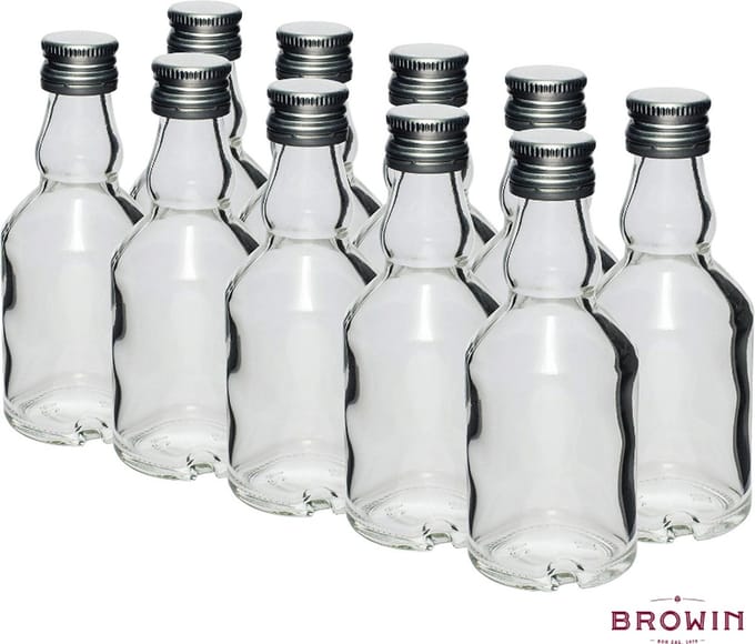 Mini glazenflesjes 50ml met draaidop