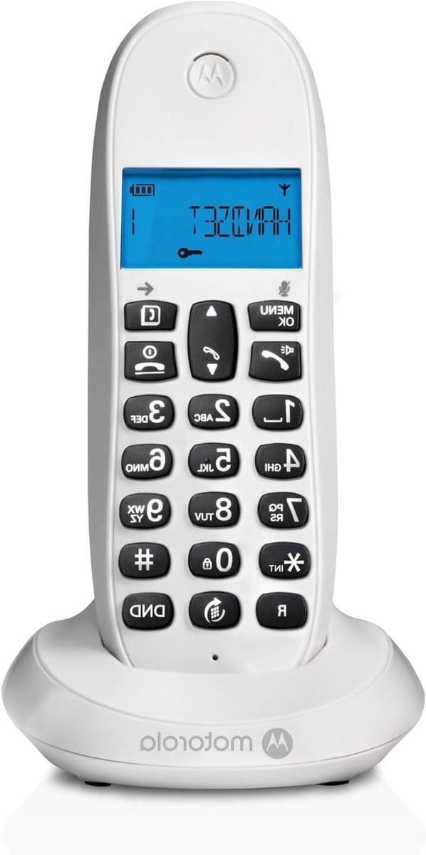Draadloze DECT Telefoon - Vaste lijn - Thuiscommunicatie - Oproepblokkering - 50 Contacten - Wit