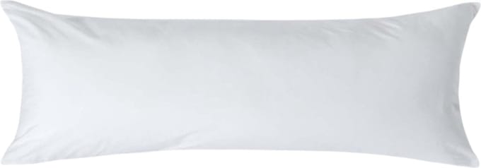 Homescapes Kussensloop 50x140 cm voor Lichaamskussen – Wit – 100% Egyptisch Perkal Katoen – 200 TC