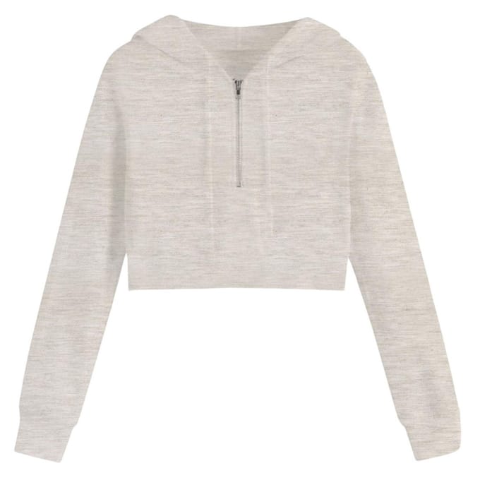 Miso Dames/Dames Crop Hoodie (Zand)
