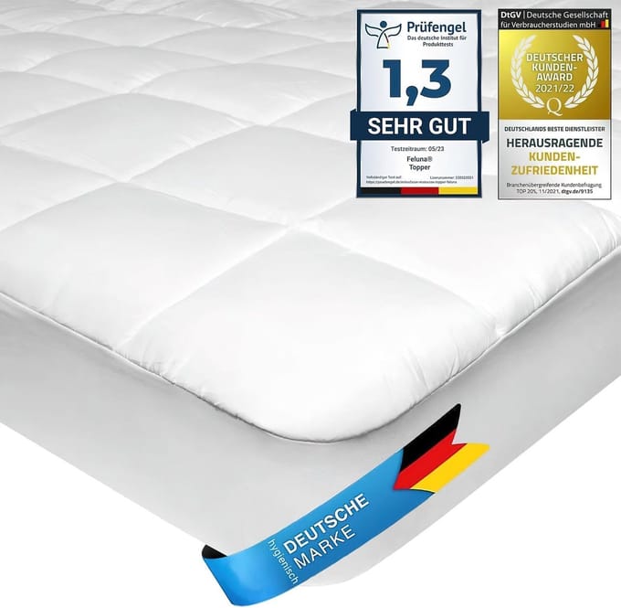 Microfiber Topper - Matrasbeschermer Gewatteerd - Beter Slapen - Extra Zachte Vulling - 160x200cm - Wit
