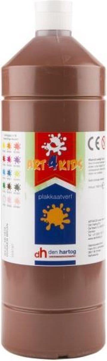 Plakkaatverf Art4Kids DONKER BRUIN 1000ml