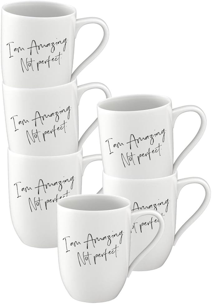 Becher 'Amazing. Not Perfect.' Statement 290 ml Set van 6