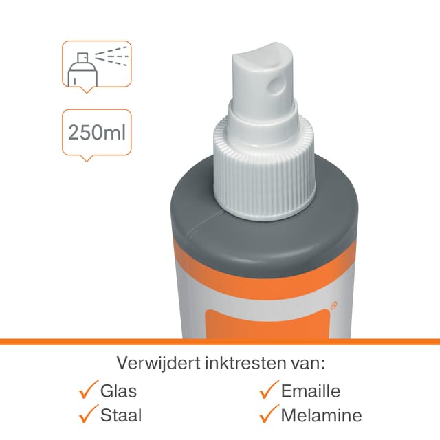 Nobo Duurzame Whiteboard Reiniger - Waterbasis - 250ml Sprayflacon