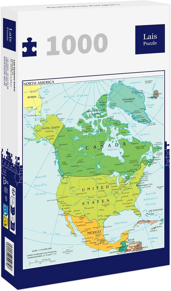 Puzzel Noord-Amerika 1000 Stukjes - Uitdagend Landschap Puzzel