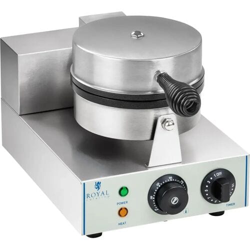 Royal Catering RCWM-1300-R - Wafelijzer - Teflon Coating - Ronde Wafels - Timer