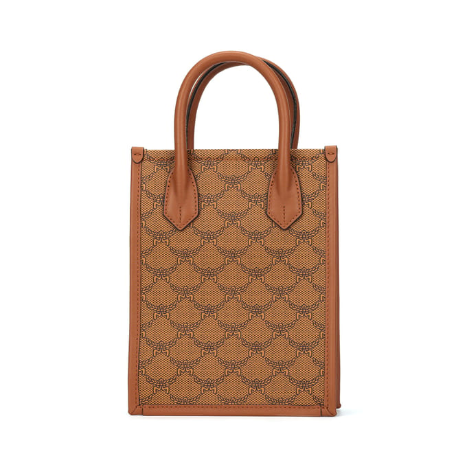 MCM Himmel Classic Laurel Leaf Logo Leren Tote Tas Dames Tote Tassen MMTEAAC02CO001 Basic Set (Bag+Dust Bag) brown