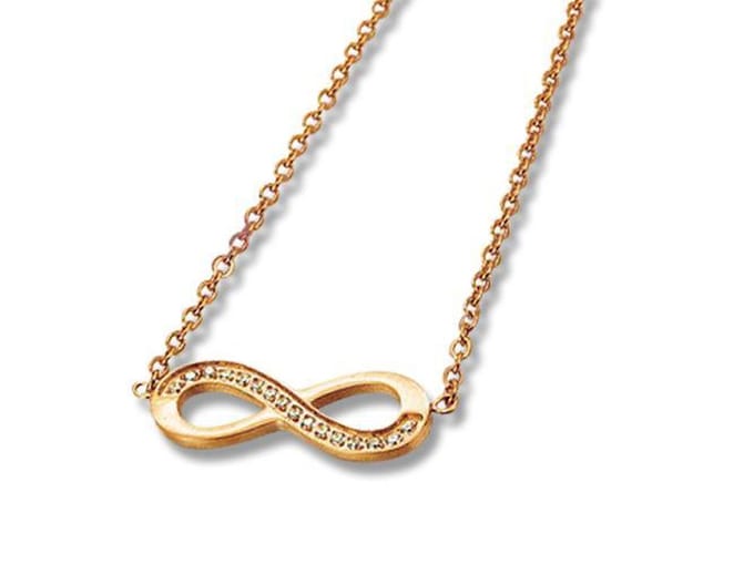 Amanto Ketting Eileen Rosé - 316L Staal - Infinity - 7x20mm - 50cm