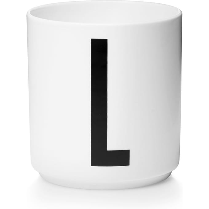 DESIGN LETTERS - Personal beker porselein  - L - wit