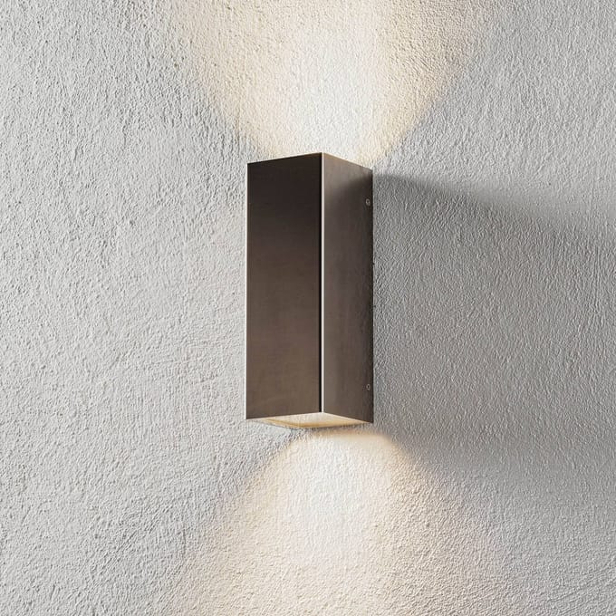 LCD Buitenwandlamp Senta, roestvrij staal