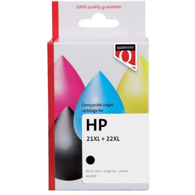 Inktcartridge Quantore alternatief tbv HP C9351CE C9352CE 21XL 22XL zwart