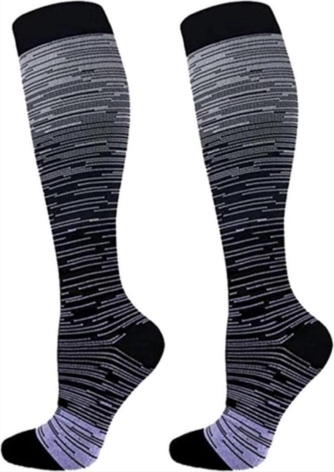 Finnacle - Compressie-/Steunkousen - Comfort - Compression Socks - Maat 41-46 - Zwart- Unisex - Ondersteuning - Duopak
