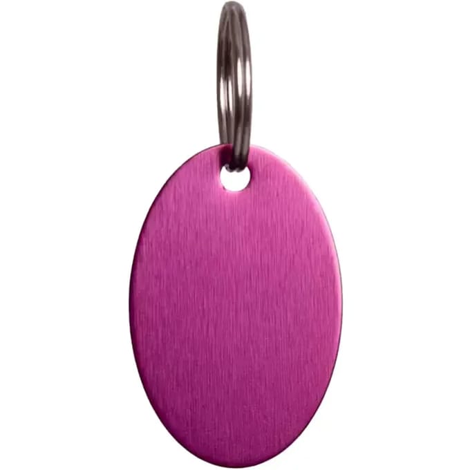 Grooming Deluxe - Naamplaatje ovaal size M 3,8 cm purple