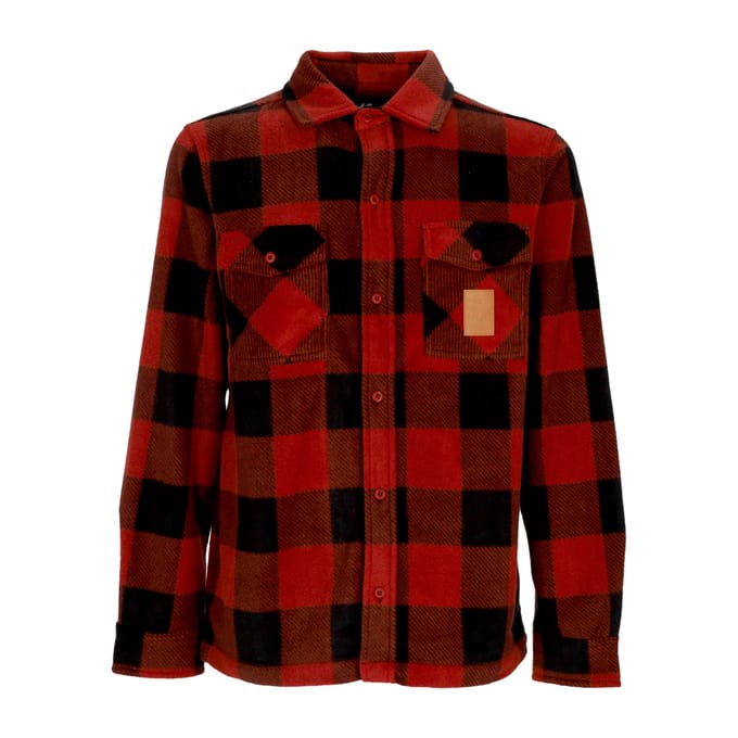 Woodsman Fleece Roest herenshirt met lange mouwen