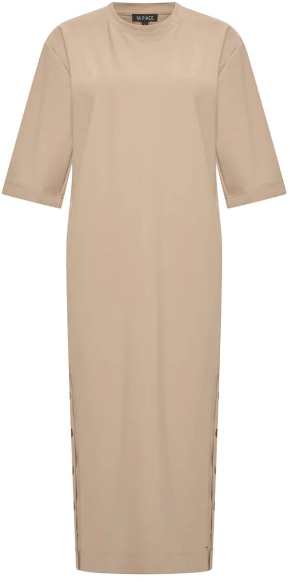 MI PIACE - Bonded Travel Jurk Maxi 202692 Latte - Maat : XXL