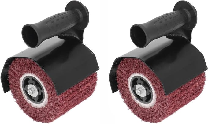 Elektrische Drum Sander - Polijstmachine Accessoire - Metaal Polijsten - Dubbele Schroefdraad Maten - 2 Stuks - Grijs