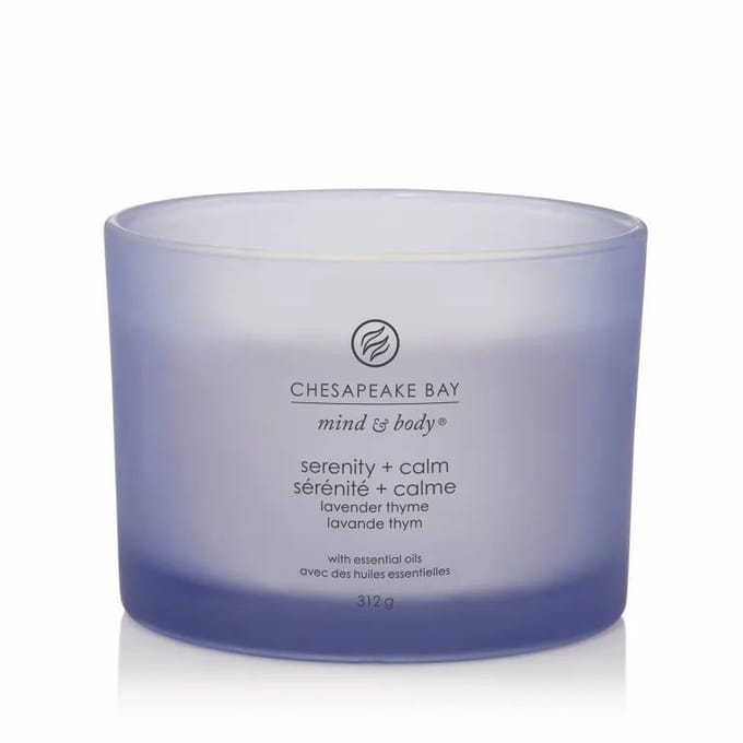 Chesapeake Bay Serenity & Calm - Lavender Thyme - Geurkaars met Drie Lonten - 50 branduren