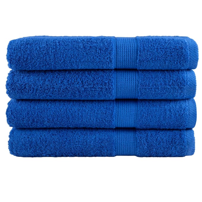 vidaXL - Handdoeken - SOLUND - 4 - st - 600 - g/m² - 100x200 - cm - blauw