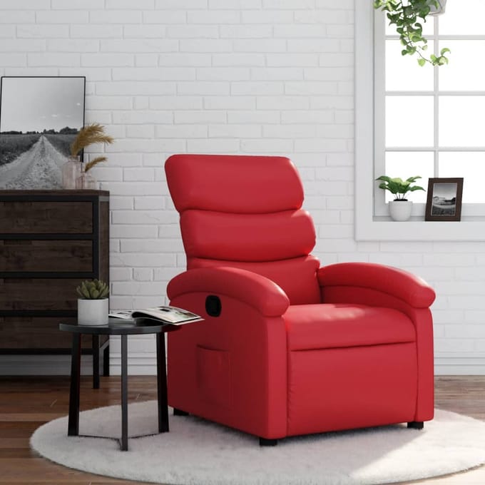 vidaXL - Fauteuil - verstelbaar - kunstleer - rood