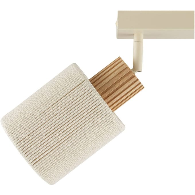Brilliant Plafondlamp Arlo, beige, textiel, lengte 62 cm, 2-lamps