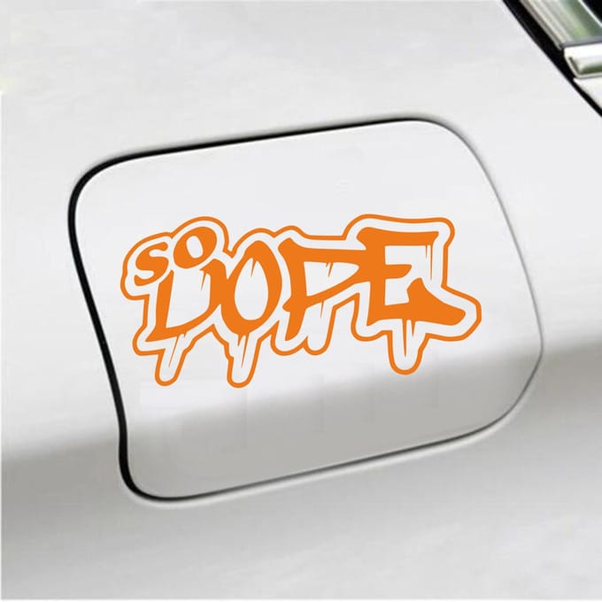 Bumpersticker - So Dope - 8,2 X 15 - Oranje