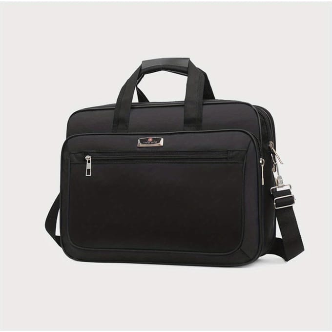 1 sac horizontal pour ordinateur portable - Portable, grande capacité, multifonctionnel, sac d'ordinateur pour un transport et une organisation faciles noir