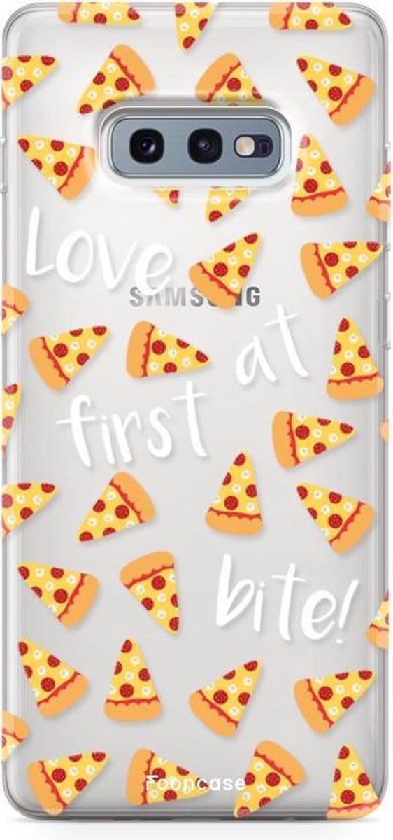 Fooncase Hoesje Geschikt voor Samsung Galaxy S10e - Shockproof Case - Back Cover / Soft Case - Pizza