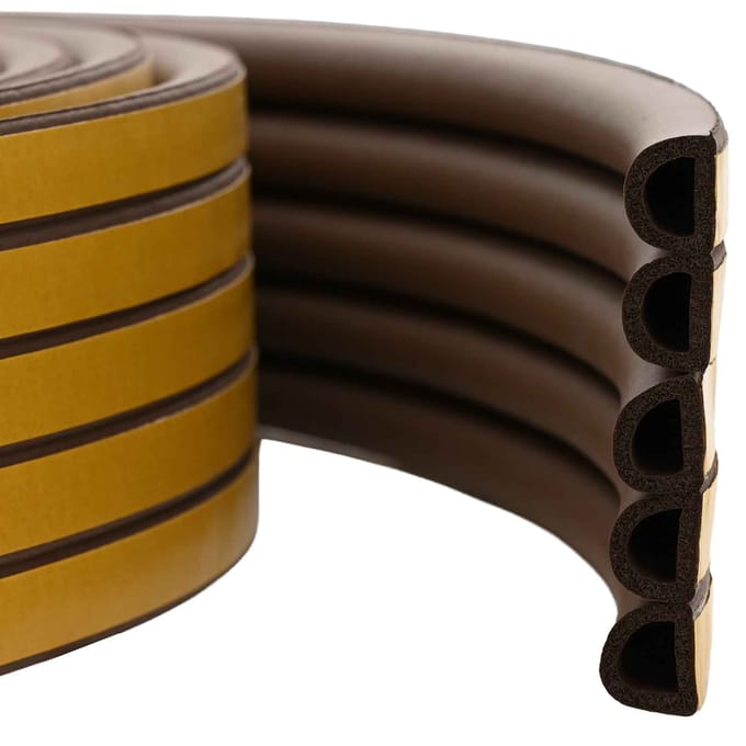 vidaXL - Zelfklevende - raamdichting - Bruin - 9 - x - 8 - mm - 12 - m - EPDM-schuin
