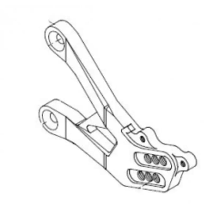 Platine rechts van teruggeschoven bediening Lightech Yamaha YZF-R1