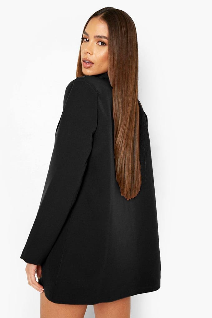 boohoo Dames Oversized Getailleerde Blazer | Black | Maat: 6