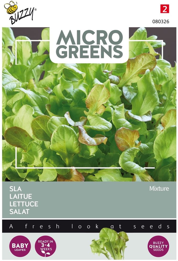 Buzzy® Microgreens, Sla gemengd