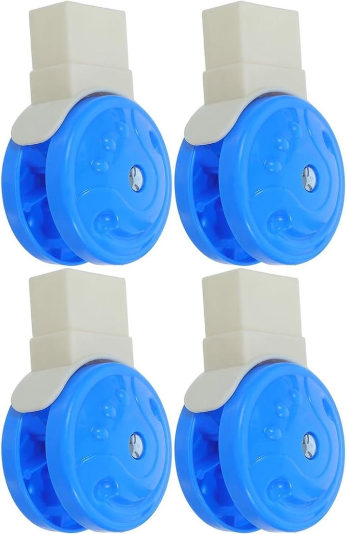 Kinderwagenwielen Vervanging - Loopwiel Set - Soepele Ritjes - Duurzaam Plastic - 10.5 cm - Multi