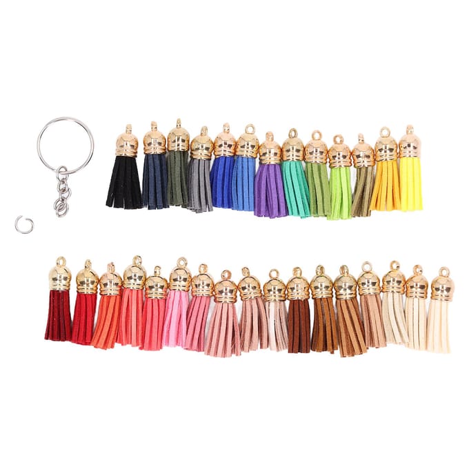 30 Ensembles Porte-clés Acrylique Vierges Double Face Rond Bords Plus Lisses Porte-clés Vierges pour Sublimation pour DIY beige