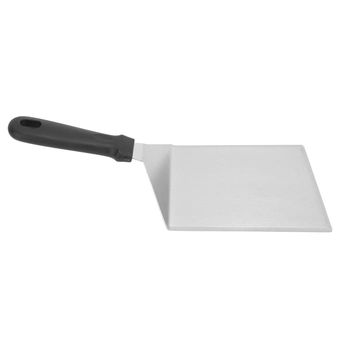 Keukenspatel Professionele Voedselkwaliteit Roestvrijstalen Blad Spatel voor Cake Pizza Pannenkoek Vierkant Square Spatula, Plastic Handle white