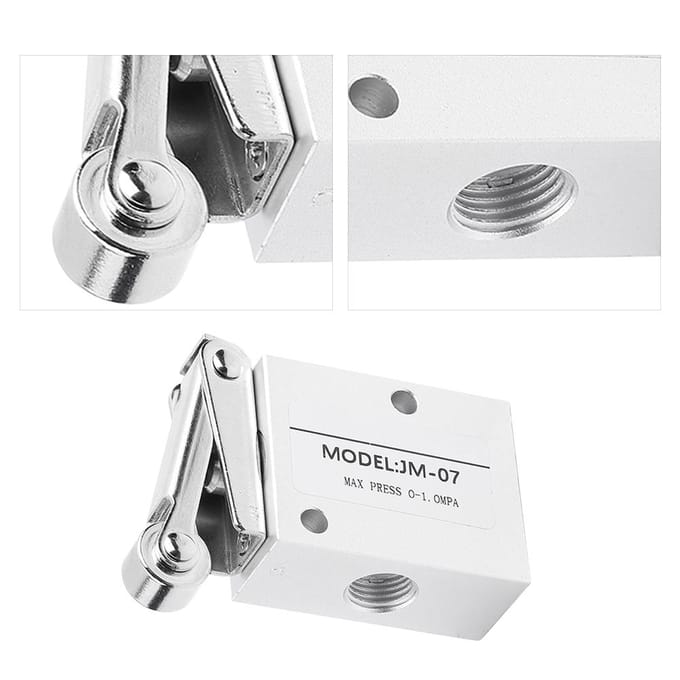 PT 14 Draad Roller Type Mechanische Pneumatische Klep 2 Posities 3 Wegen white
