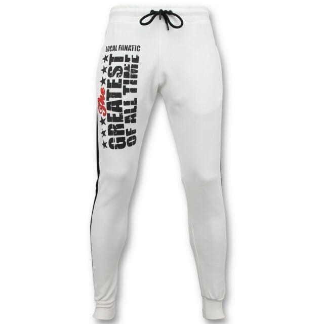 Exclusieve Sweatpants Heren - Muhammad Ali Trainingsbroek - Wit