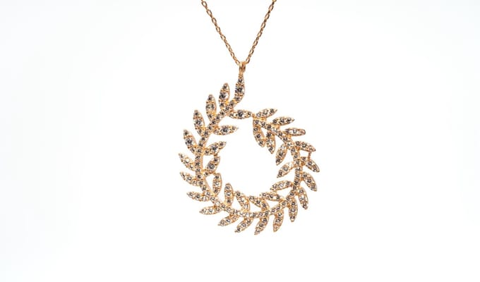 OZ Jewels – Laurierdroom Ketting – Roségoud – Dames – Verstelbaar