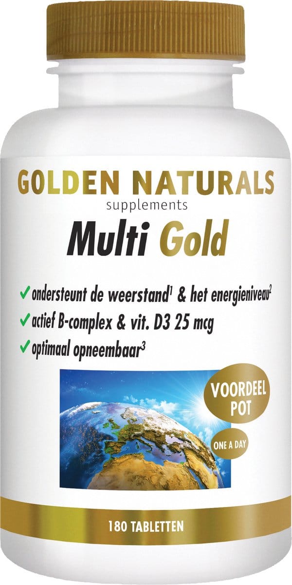 Golden Naturals Multi Gold tabletten (180 vegetarische tabletten)