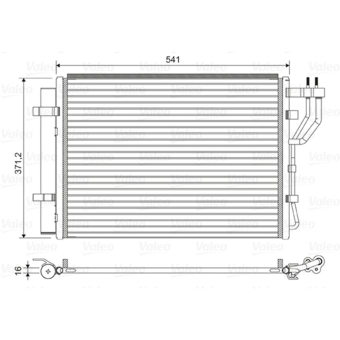 Condensator, airconditioning VALEO 822582