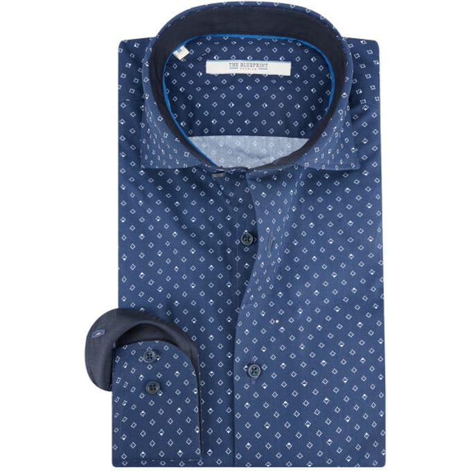 The BLUEPRINT Premium Business Overhemd Donkerblauw Heren