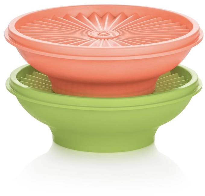 Tupperware set van 2 zonnedekschalen - zonnekommen