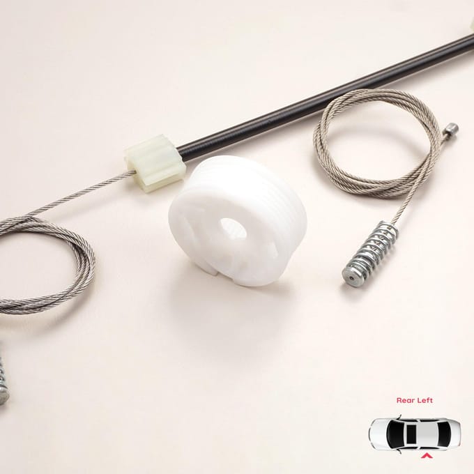 BWR5035 Kit de réparation de lève-vitre Arrière Gauche pour BMW Série 5 E60 E61 2003-2010 4/5 Portes 51357184745