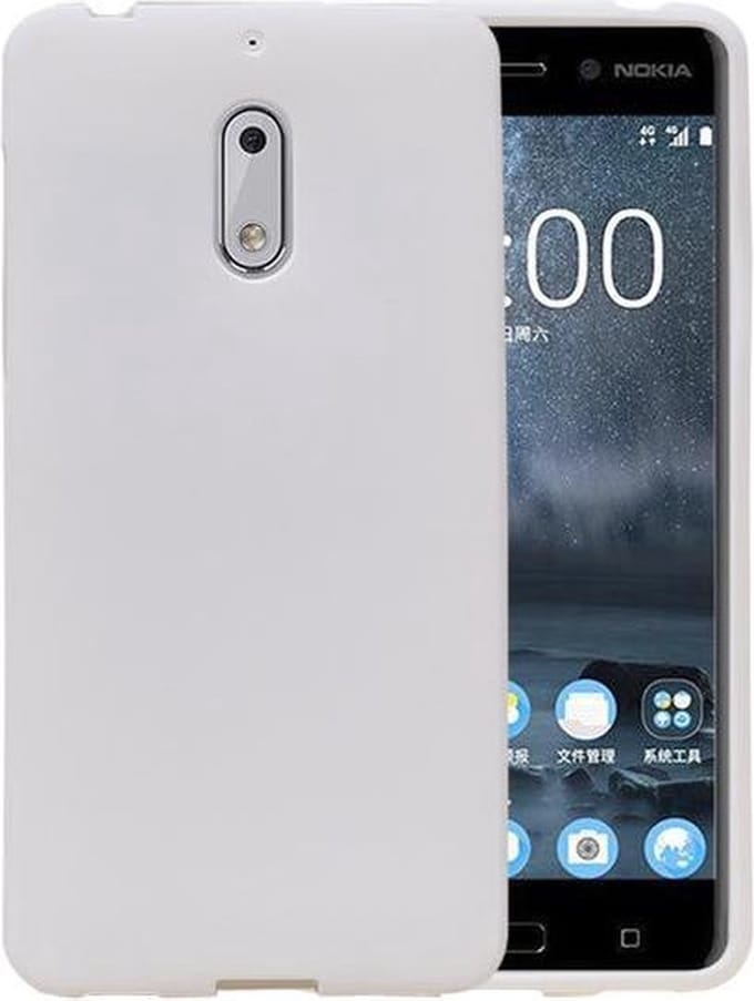 BestCases.nl Wit Zand TPU back case cover hoesje voor Nokia 6
