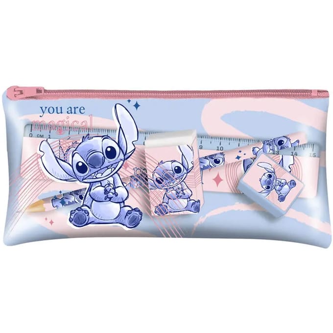 Lilo & Stitch – Gevulde Etui – Meerdere schrijfwaren – Lilo & Stitch design – Voor schoolgebruik - Rechthoek