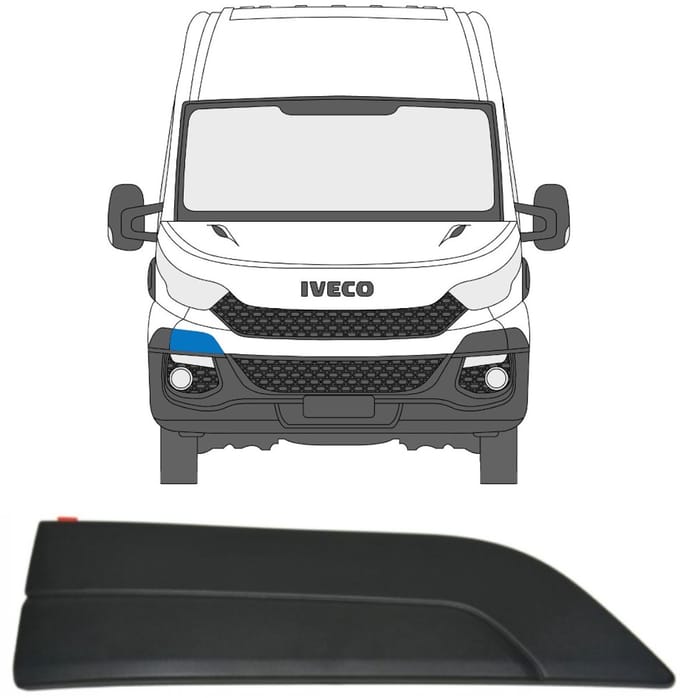 Bumper sierlijst voor Iveco Daily 2014-2019 / Rechts