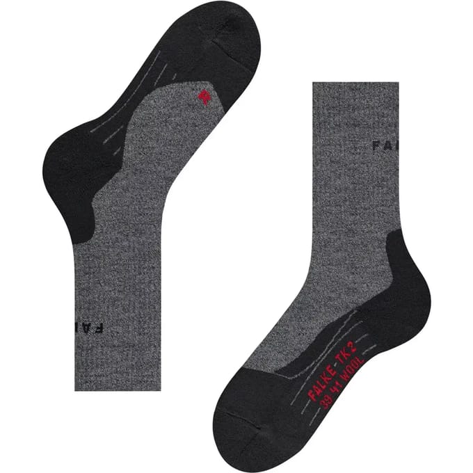 FALKE TK2 Explore Wool dames trekking sokken - zwart (black)